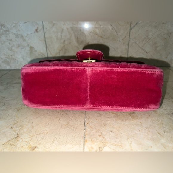 Gucci GG Marmont Velvet Small Bag β Fuchsia Pink | COA - Picture 6 of 11